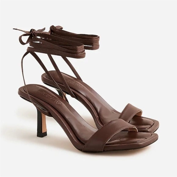 NEW J. Crew Leni Lace Up Sandal Rich Hickory Leather CA038 Women's Size 10 - Picture 1 of 9